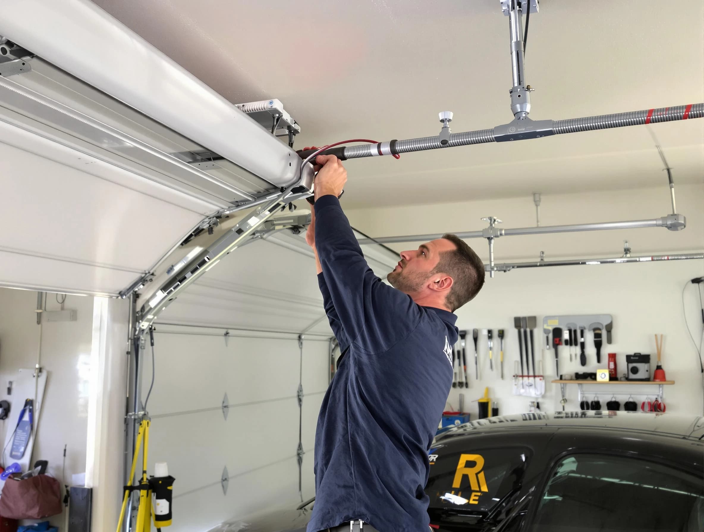Sayreville Garage Door Repair technician performing garage door cable repair in Sayreville