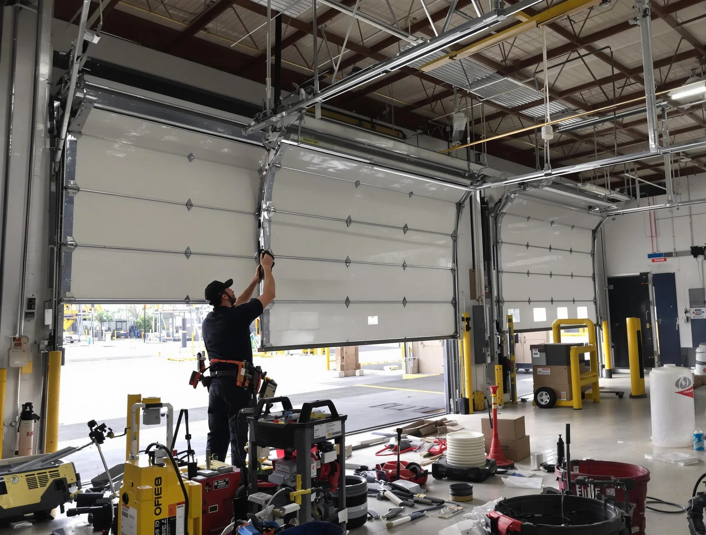 Sayreville Garage Door Repair technician performing commercial garage door repair in Sayreville