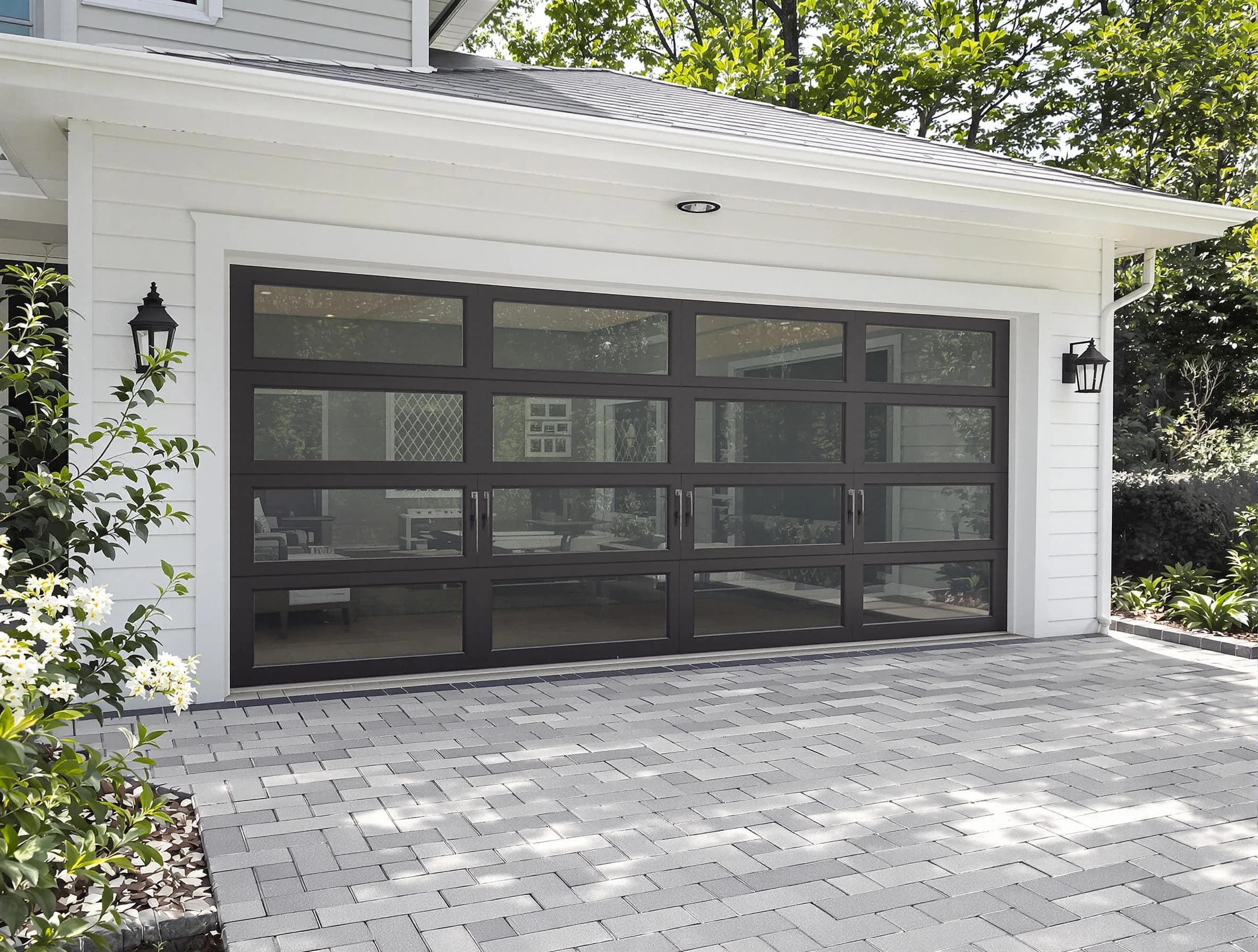 Sayreville Garage Door Repair design specialist presenting custom garage door options to Sayreville homeowner