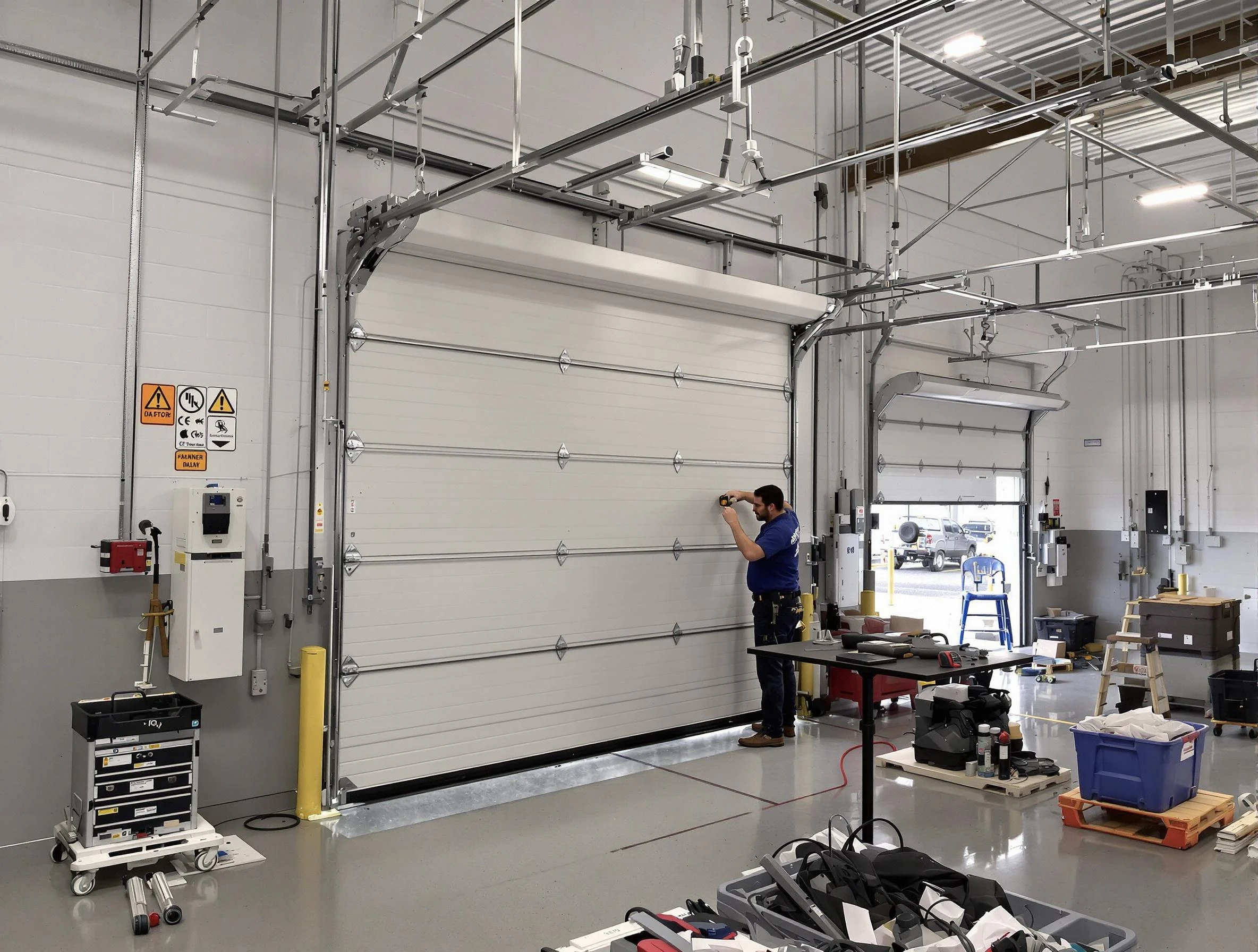Commercial garage door repair being performed by Sayreville Garage Door Repair expert in Sayreville