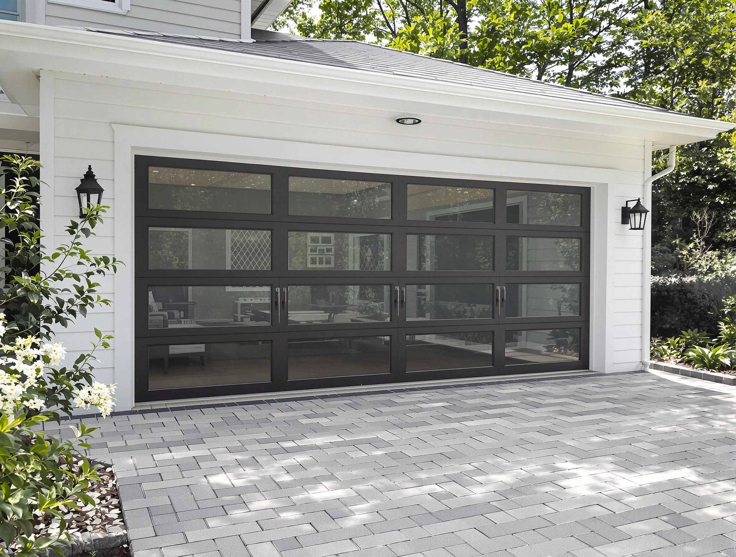 Sayreville Garage Door Repair design specialist presenting custom garage door options to Sayreville homeowner