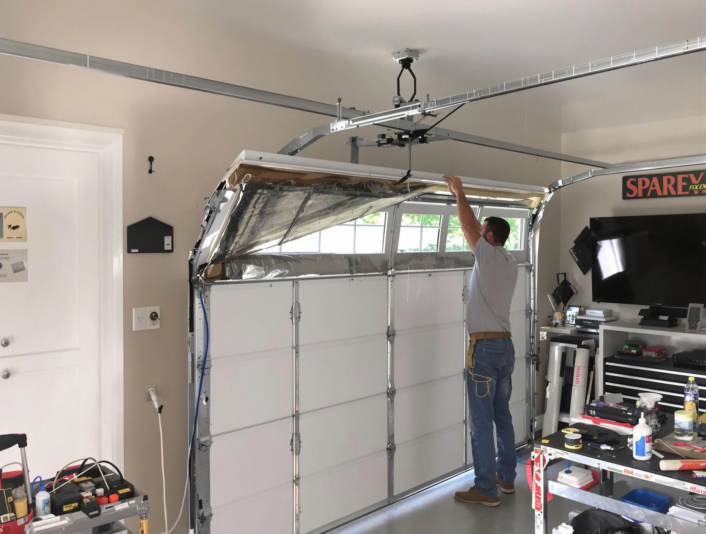 Garage door section replacement by Sayreville Garage Door Repair in Sayreville